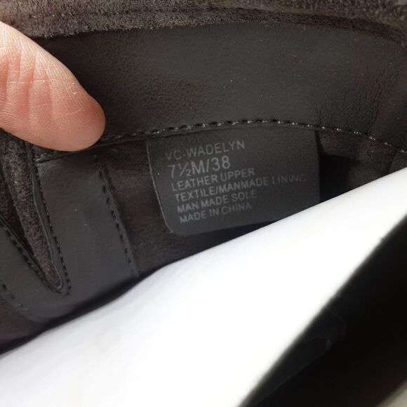 Vince Camuto Wadelyn Boots Women's 7.5M Grey Dark Slate Mid Calf Suede - Picture 6 of 8